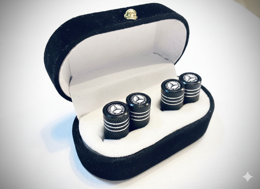 Tapones De Válvula Premium Para Neumaticos - Mercedes Benz Plateado